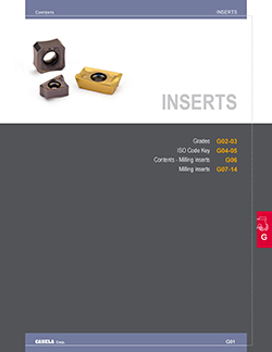 Catalogue - Milling inserts