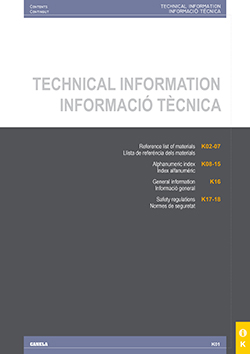 Catalogue - Technical information